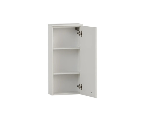 Offener Badezimmerschrank mit drei Ablageflächen