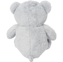 Vue arrière d''un ours en peluche gris en peluche