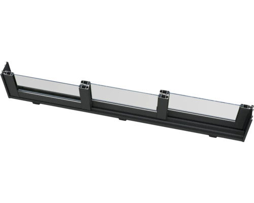 Paroi coupe-vent en verre avec cadre en aluminium
