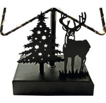 Dekorative Weihnachtsbaumleuchte mit Hirsch und Tannenbaum Ornamenten