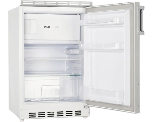 Geöffneter, kleiner Kühlschrank mit Gefrierfach von PKM