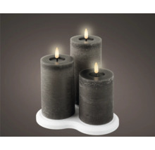 Bougies LED set de 3 noir