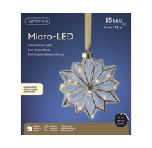 Micro LED Luminaire décoratif en forme d''étoile à piles pour l''intérieur