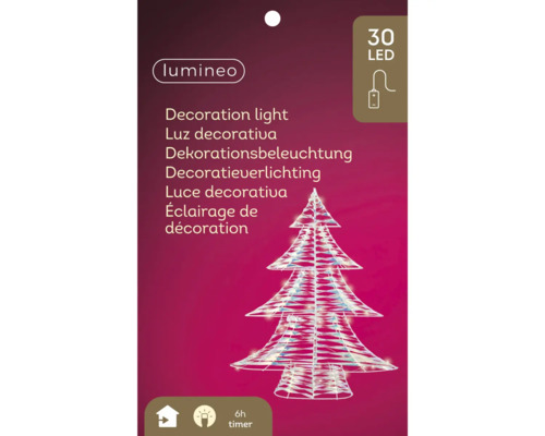 Lumineo Dekoleuchte in Form eines Weihnachtsbaums mit 30 LEDs