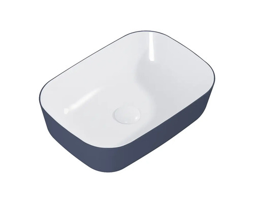 Vasque à poser en céramique de forme rectangulaire