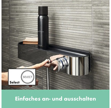 Duscharmatur mit Ablage und Select-Taste zur einfachen Bedienung.