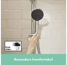 Brausestange mit Handbrause und Schieberegler zur Höhenverstellung