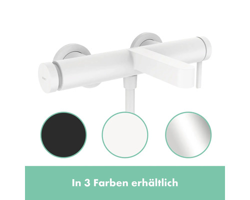 Mitigeur de douche apparent pour montage mural, disponible en trois couleurs