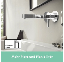 Robinet de lavabo encastré hansgrohe FINORIS chrome 76051000 sans corps de base encastré