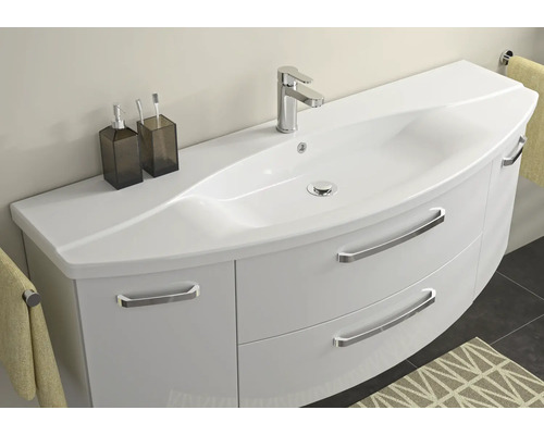 Meuble sous-lavabo avec lavabo et deux tiroirs dans la salle de bain