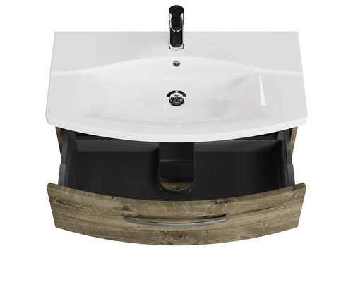 Meuble-lavabo avec meuble bas et tiroir coulissant