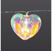Guirlande lumineuse en forme de cœur avec boîtier transparent