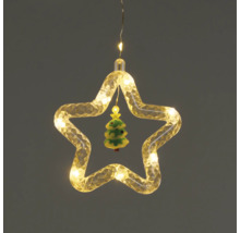 Étoile décorative avec éclairage LED et figurine de sapin de Noël pour une ambiance festive