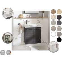 Mini meuble sous vasque FACKELMANN SBC lxhxp 52x60x24.3 cm cubanit gris