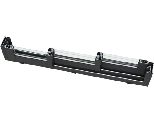 Coupe transversale d''un cadre de fenêtre avec vitrage isolant