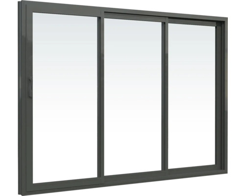 Fenêtre coulissante à trois vantaux