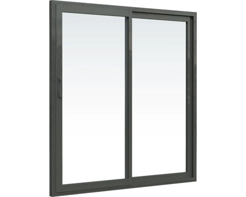 Fenêtre coulissante à deux vantaux avec cadre