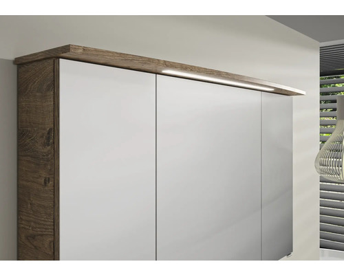 Armoire de toilette à miroir avec décor en bois et éclairage