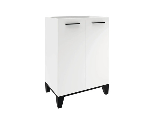 Waschbeckenunterschrank mit zwei Türen und Füßen