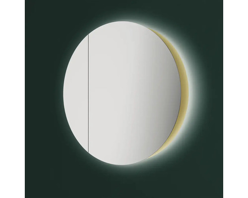 Armoire de toilette ronde avec éclairage pour la salle de bains