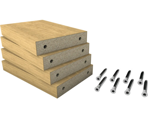 Étagères en bois avec vis