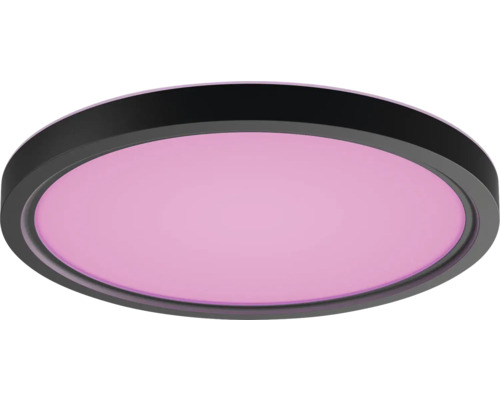 Runde Deckenleuchte mit schwarzem Rahmen