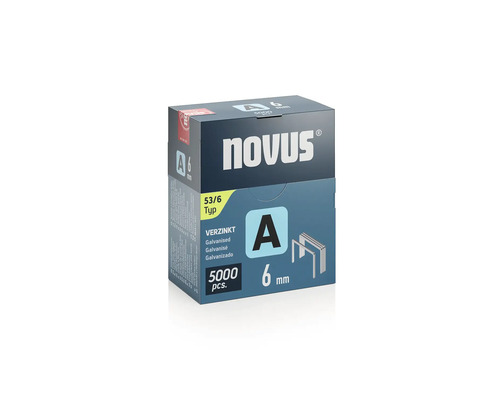 Paquet de 5000 agrafes galvanisées Novus A 6 millimètres