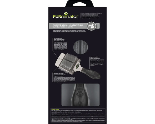 FURminator Brosse grande et ferme pour chiens et chats