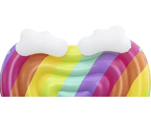 Toboggan aquatique arc-en-ciel gonflable avec nuages pour enfants