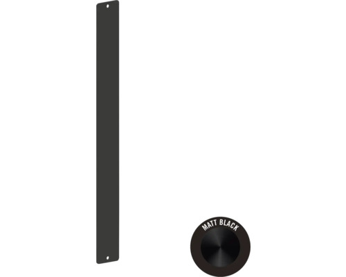 Poignée de porte noir mat avec accessoires de montage