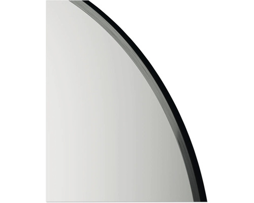 Vue détaillée d''un miroir rond avec cadre