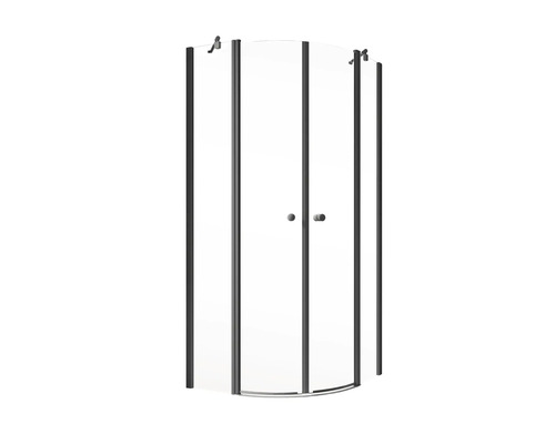 Cabine de douche d''angle avec porte battante