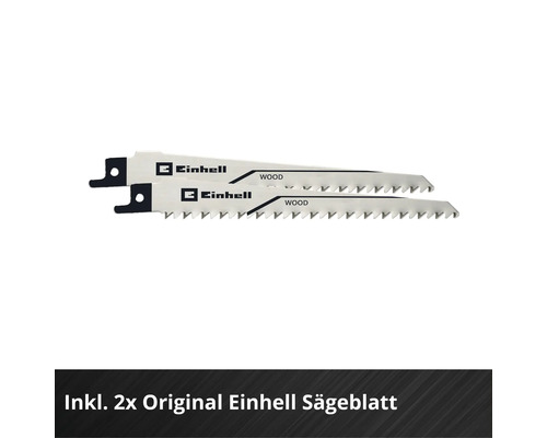 Deux lames de scie sabre Einhell pour bois