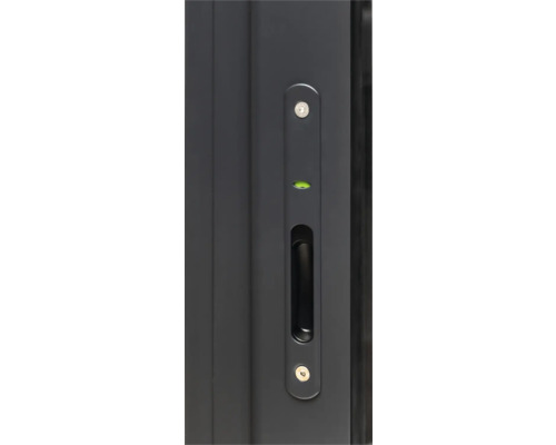 Vue détaillée d''une poignée de porte avec serrure