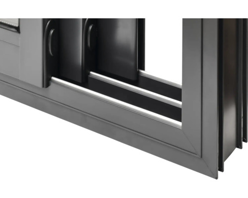 Vue détaillée d''une fenêtre coulissante