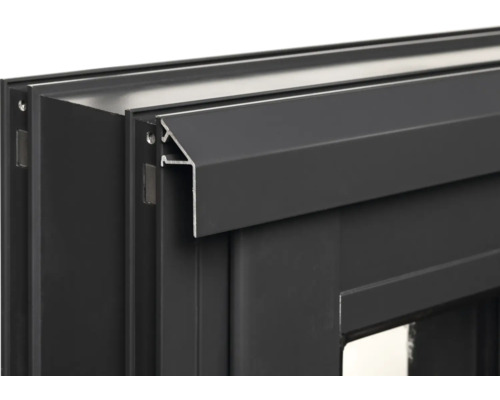 Vue détaillée d''un cadre de fenêtre noir