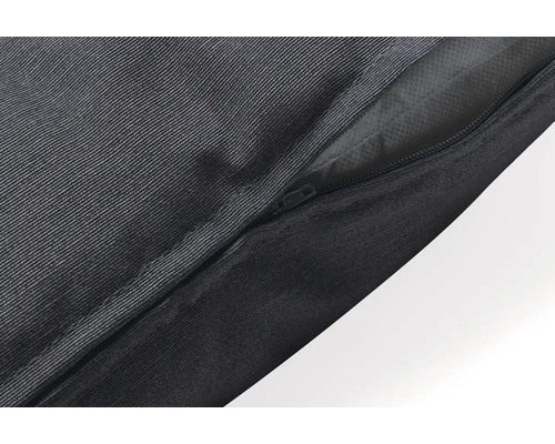 Gros plan d''un coussin foncé avec fermeture éclair