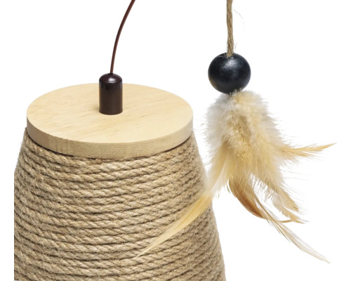 Arbre à chat avec corde et plume pour chats