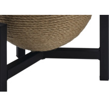 Vue détaillée d''un arbre à chat avec revêtement en sisal et cadre en métal