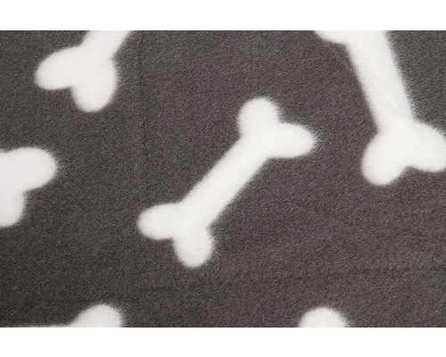 Graue Hundedecke mit Knochenmuster