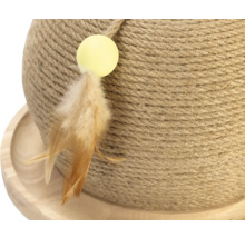 Vue détaillée d''un arbre à chat avec sisal et jouet