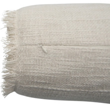 Coussin décoratif avec franges et fermeture éclair