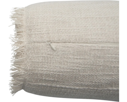 Coussin décoratif avec franges et fermeture éclair