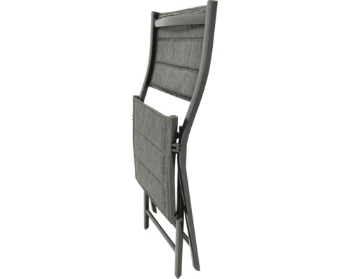 Chaise de jardin pliée en métal et textile