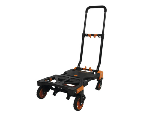 Chariot de transport avec poignée pliable et six roues