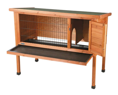 Clapier en bois avec porte et tiroir