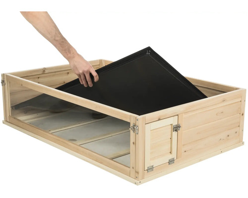 Clapier en bois avec tiroir amovible