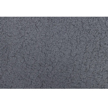 Gros plan sur un tissu en molleton teddy gris
