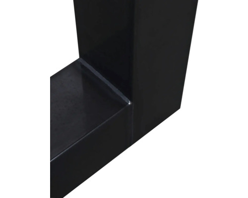 Vue détaillée d''un pied de table en métal noir