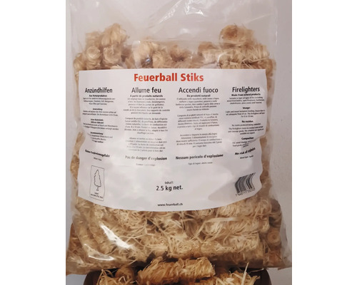 Allume-feu Feuerball Stiks dans un emballage de 2,5 kilogrammes